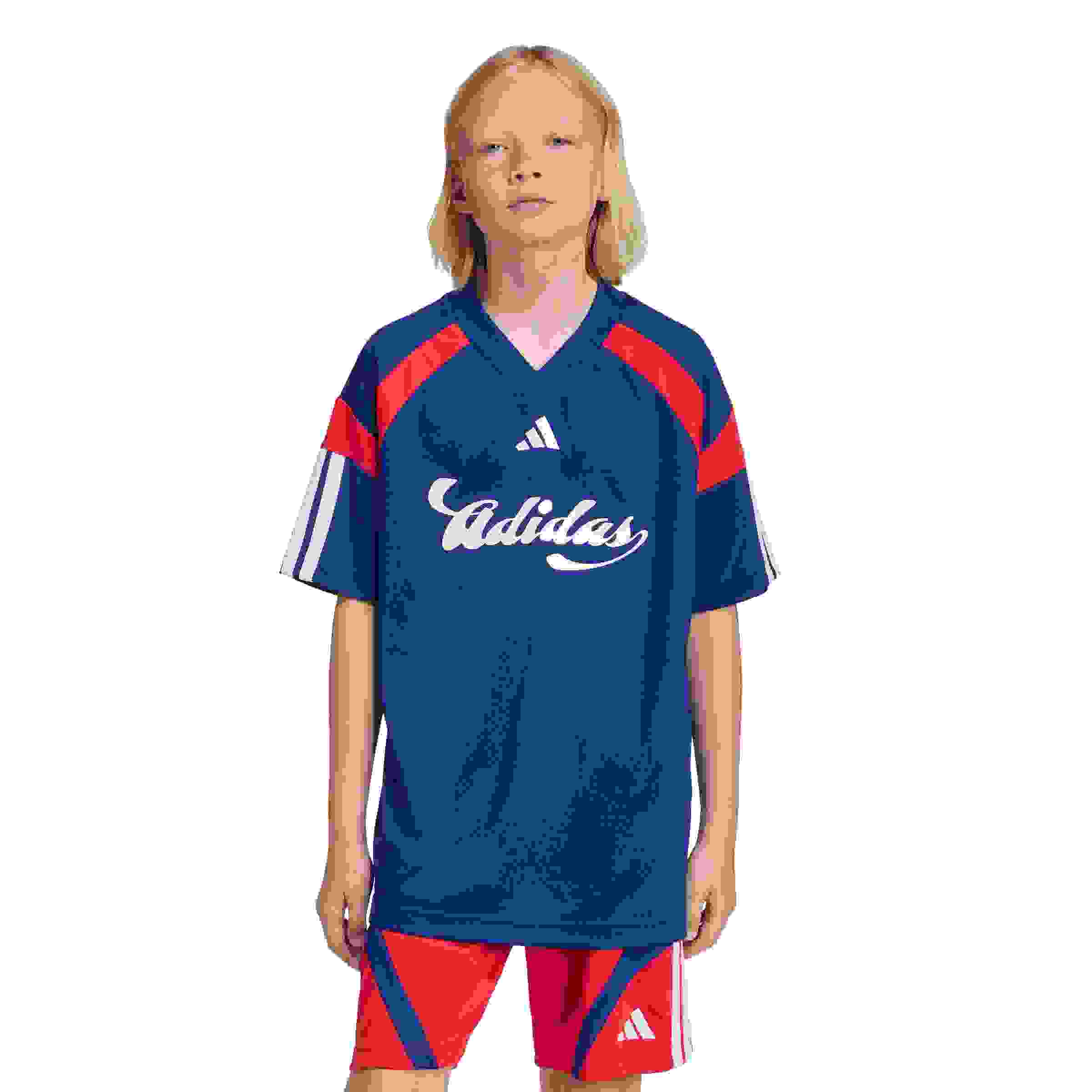 adidas House of Tiro Big Kids' Dark Blue T-Shirt